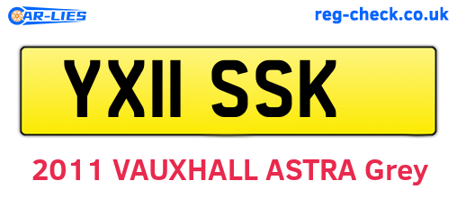 YX11SSK are the vehicle registration plates.