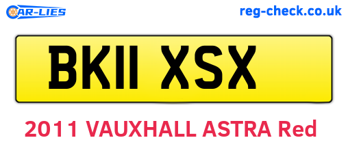 BK11XSX are the vehicle registration plates.