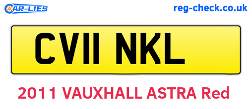 CV11NKL are the vehicle registration plates.