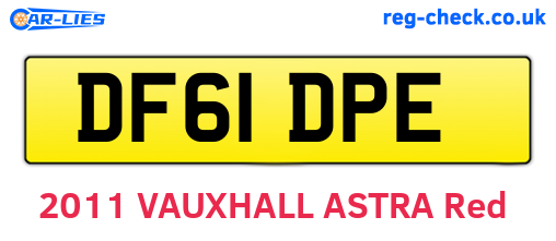 DF61DPE are the vehicle registration plates.