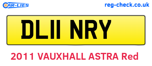 DL11NRY are the vehicle registration plates.