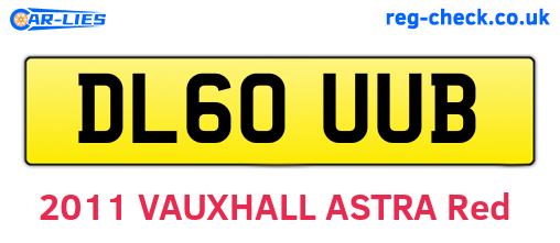 DL60UUB are the vehicle registration plates.