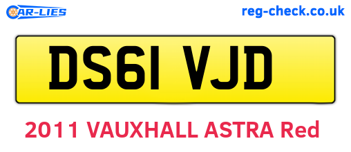 DS61VJD are the vehicle registration plates.
