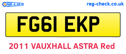 FG61EKP are the vehicle registration plates.