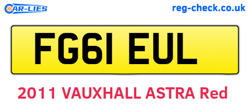 FG61EUL are the vehicle registration plates.