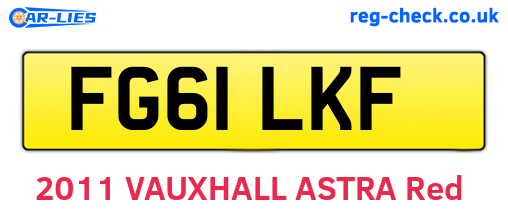 FG61LKF are the vehicle registration plates.