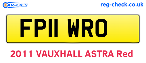 FP11WRO are the vehicle registration plates.