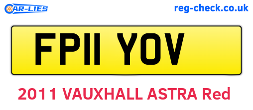 FP11YOV are the vehicle registration plates.