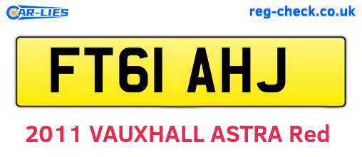 FT61AHJ are the vehicle registration plates.