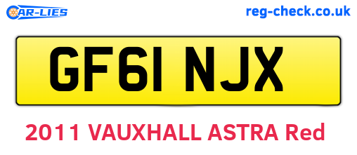 GF61NJX are the vehicle registration plates.
