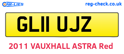 GL11UJZ are the vehicle registration plates.