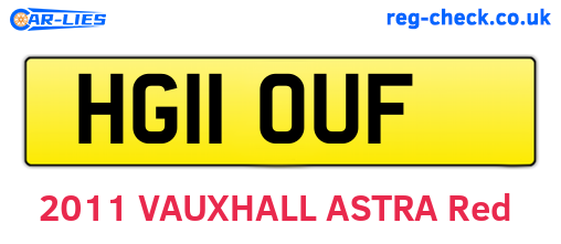 HG11OUF are the vehicle registration plates.