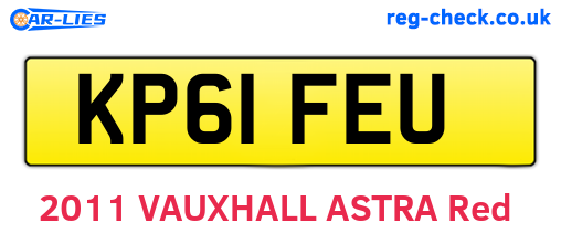 KP61FEU are the vehicle registration plates.