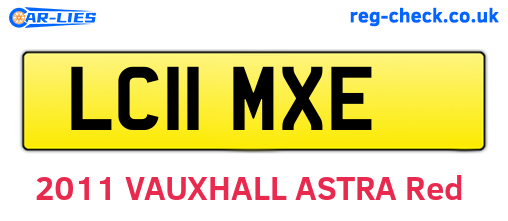 LC11MXE are the vehicle registration plates.