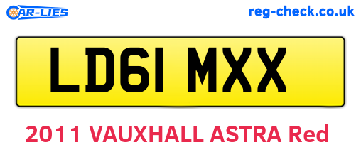 LD61MXX are the vehicle registration plates.