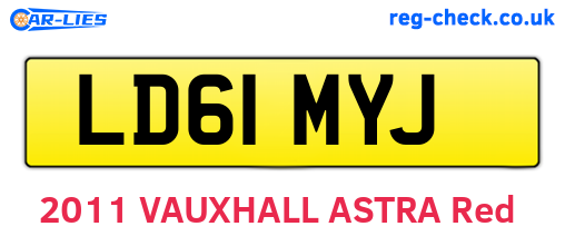 LD61MYJ are the vehicle registration plates.