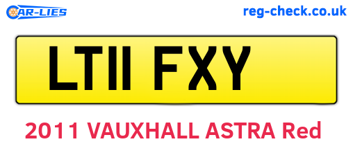 LT11FXY are the vehicle registration plates.