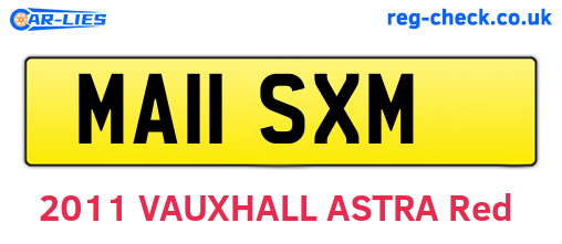 MA11SXM are the vehicle registration plates.