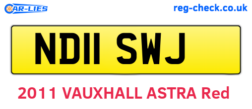 ND11SWJ are the vehicle registration plates.