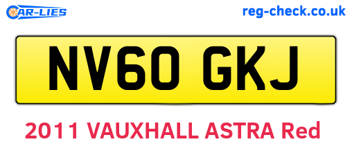 NV60GKJ are the vehicle registration plates.