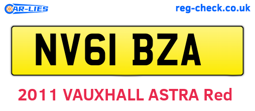 NV61BZA are the vehicle registration plates.