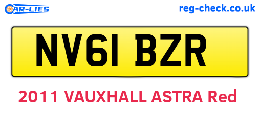NV61BZR are the vehicle registration plates.