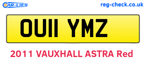 OU11YMZ are the vehicle registration plates.