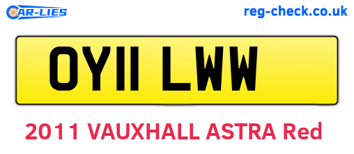 OY11LWW are the vehicle registration plates.