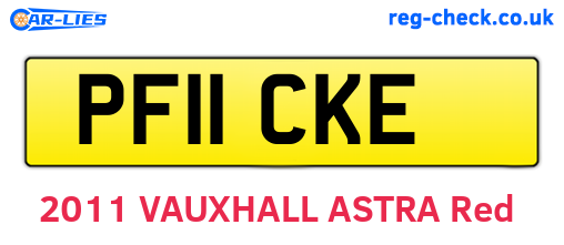PF11CKE are the vehicle registration plates.