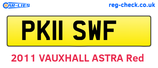 PK11SWF are the vehicle registration plates.