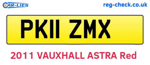 PK11ZMX are the vehicle registration plates.