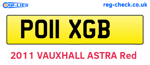 PO11XGB are the vehicle registration plates.