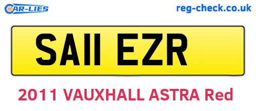 SA11EZR are the vehicle registration plates.