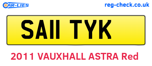 SA11TYK are the vehicle registration plates.