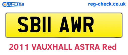 SB11AWR are the vehicle registration plates.