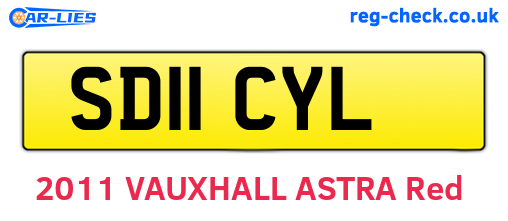 SD11CYL are the vehicle registration plates.