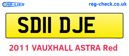 SD11DJE are the vehicle registration plates.