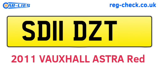 SD11DZT are the vehicle registration plates.