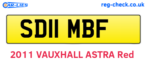 SD11MBF are the vehicle registration plates.