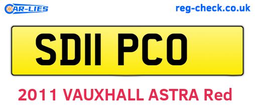 SD11PCO are the vehicle registration plates.