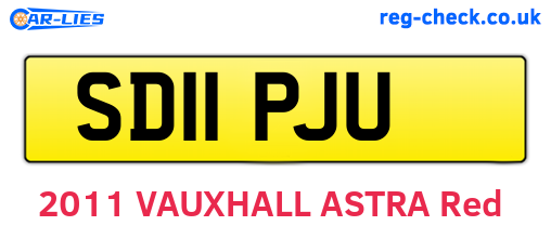 SD11PJU are the vehicle registration plates.