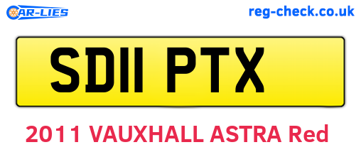 SD11PTX are the vehicle registration plates.