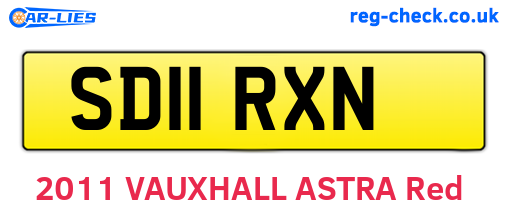 SD11RXN are the vehicle registration plates.