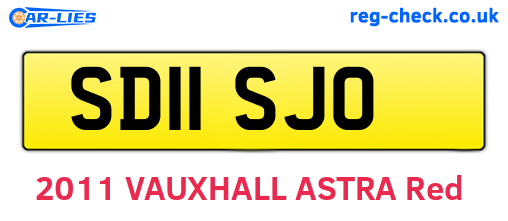 SD11SJO are the vehicle registration plates.