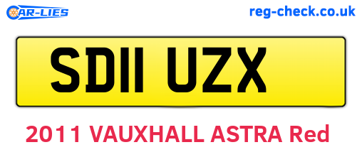 SD11UZX are the vehicle registration plates.