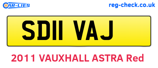 SD11VAJ are the vehicle registration plates.