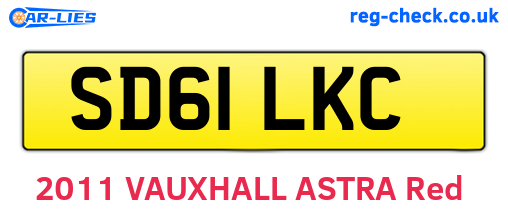 SD61LKC are the vehicle registration plates.