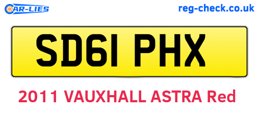 SD61PHX are the vehicle registration plates.