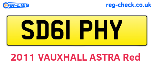 SD61PHY are the vehicle registration plates.