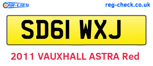 SD61WXJ are the vehicle registration plates.